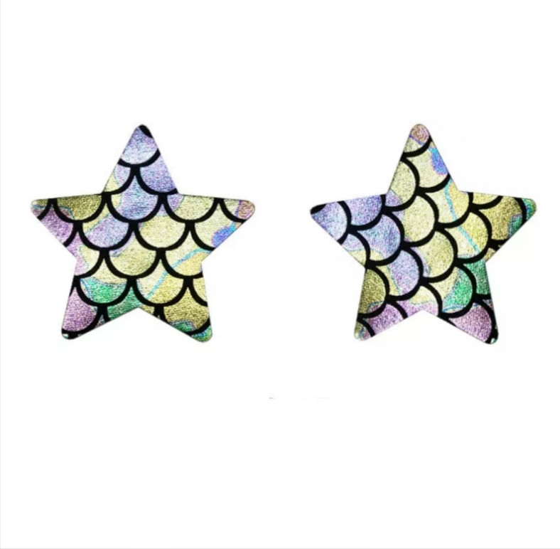 Стікіні на груди Зірки, колір різнобарвний - розмір 8см Київ - фото 1