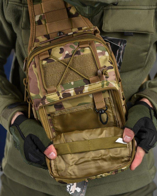 Сумка слинг  на через плечо тактическая мультикам  7л Одесса - изображение 7