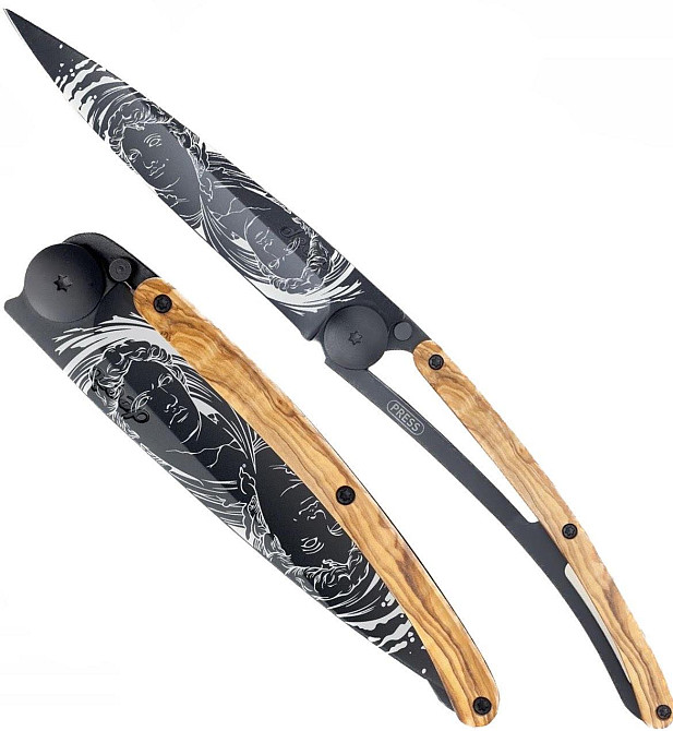 Универсальный Складной Нож с лазерной гравировкой Близнецы Deejo 