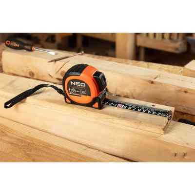 Рулетка Neo Tools Super Black, 10мx25мм, з фіксатором змотування, магніт (67-245) Вінниця