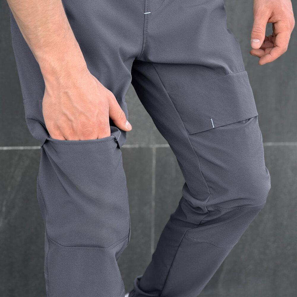 Чоловічі штани джогери з кишенями антрацит Pobedov Vershyna Київ - фото 4