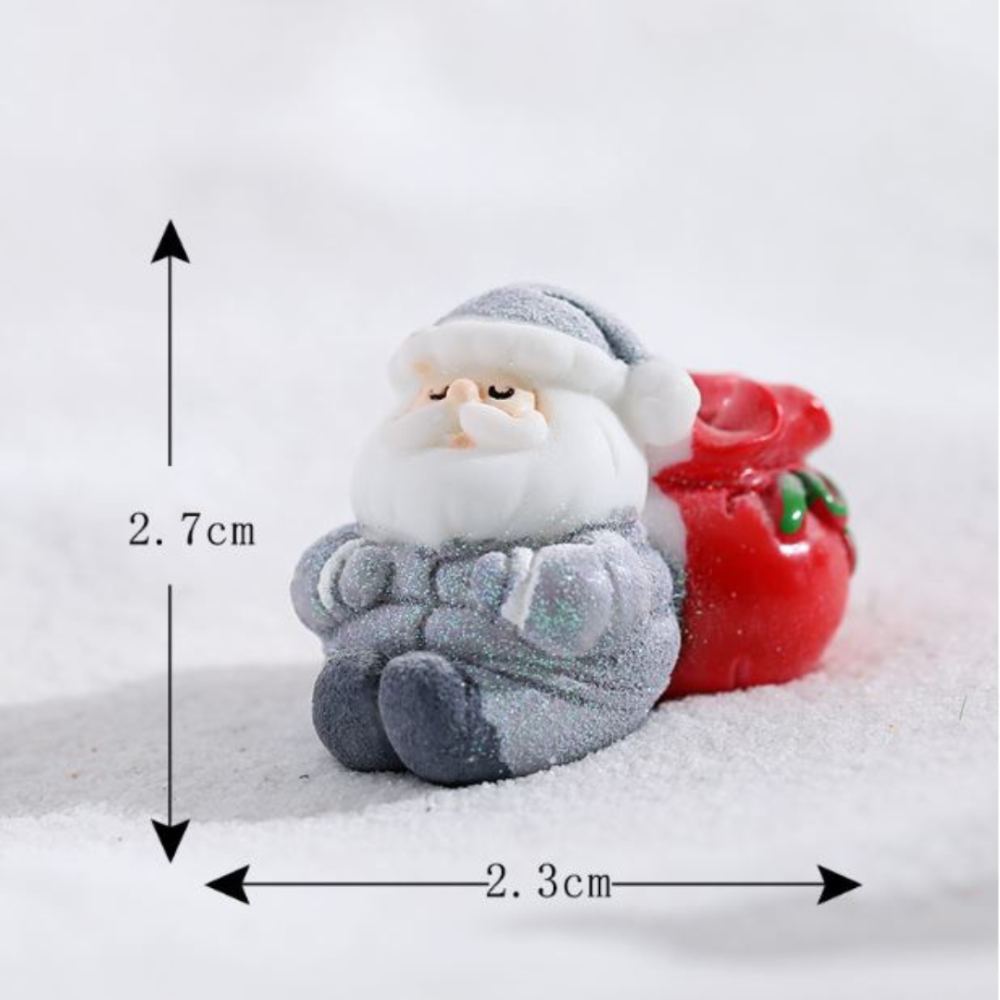 Набор Новогодних фигурок Санта-Клаусы  для инсталляций, декора, флорариума, мини-сада,  творчества. 7 фигурок Одесса - изображение 5