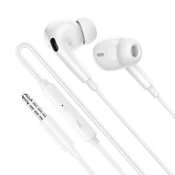 Навушники BOROFONE BM100 Pro Fuente universal earphones with microphone White Одеса