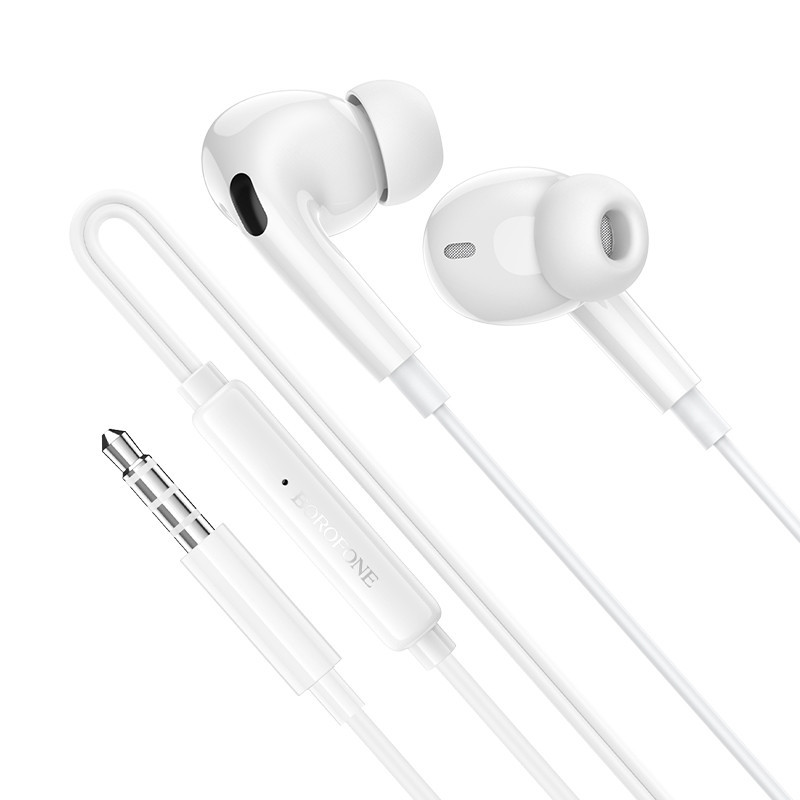Навушники BOROFONE BM100 Pro Fuente universal earphones with microphone White Одеса - фото 3