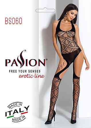 Бодістокінг BS060 Black Passion, з геометричним малюнком, чорний, S/L Sex Aura Київ