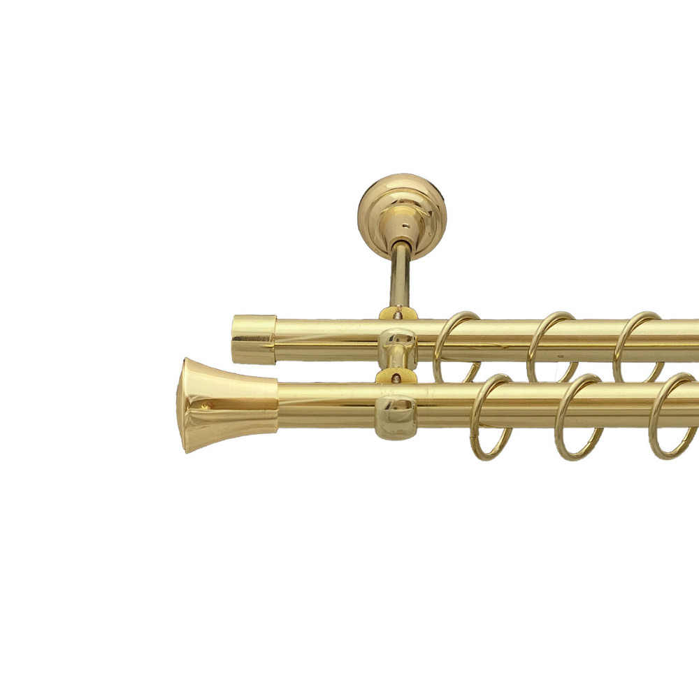 Карниз Orvit Принц металевий дворядний відкритий Золото 19\19 мм 300 см (00-00013145) Львов - изображение 1