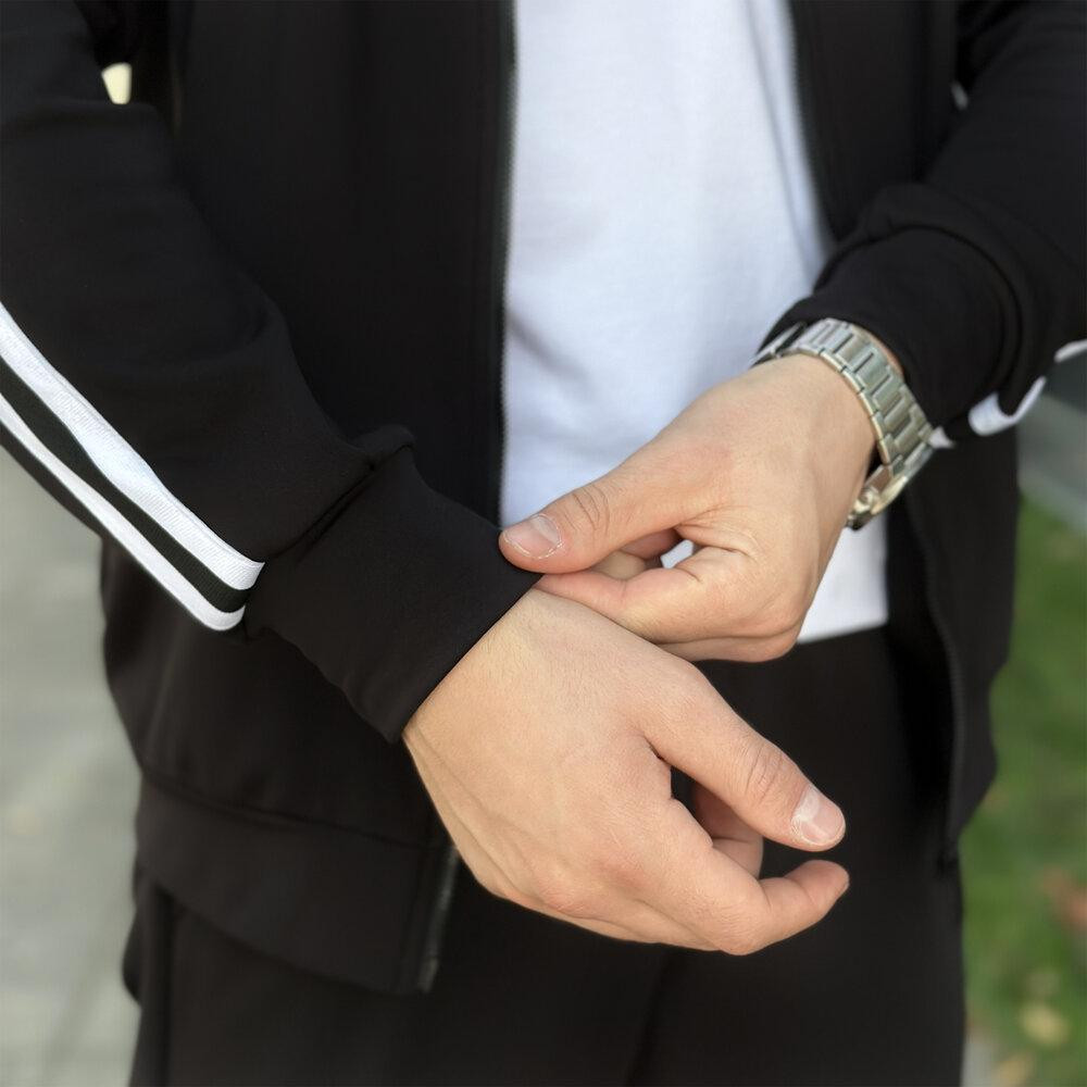 Чоловічий чорний спортивний костюм Pobedov Dollars. Комплект штани та кофта осінній Київ - фото 4