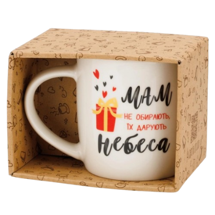 Чашка Мам не обирають 350мл (подарункова уп) 1802 біла Кварта Житомир - фото 2