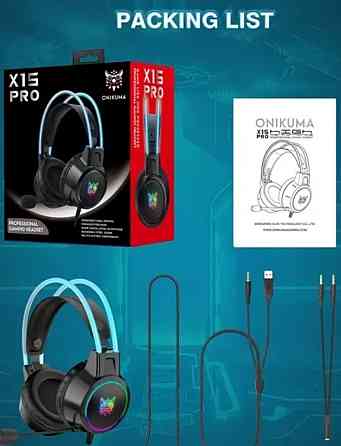 New‼️Геймерські навушники Onikuma X15 Pro Black‼️‼️ Київ