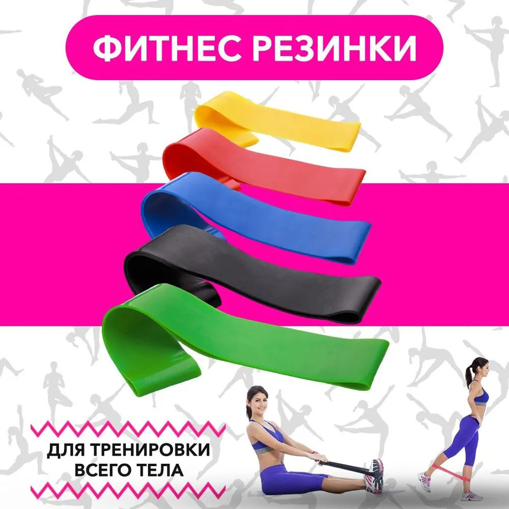 Набор трубчатых эспандеров Fit Simplify 5 шт, Эспандер ленточный резинка для фитнеса JK-70 Львов - изображение 10