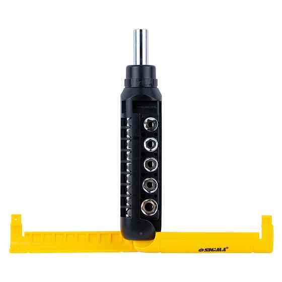 Отвертка с реверсом + торцевые насадки и биты 1/4