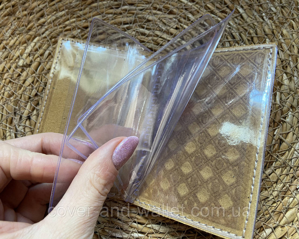 Шкіряна обкладинка на права та ID паспорт із файлами жовтого кольору ST Leather Київ - фото 4