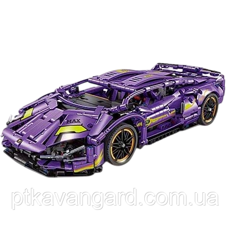 Конструктор автомобіль Ламборгіні 1236 деталей Technic KY 1076 фіолетовий Хмельницький - фото 1