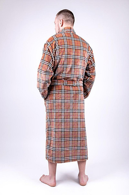 Халат чоловічий домашній довгий, коричневий топ Крохатушка одяг Київ - фото 2