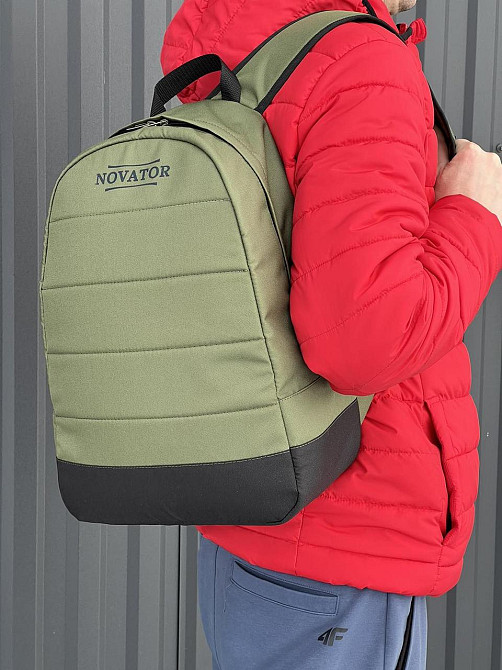 Рюкзак туристичний зелено-чорний Novator BL-2171 Київ - фото 4
