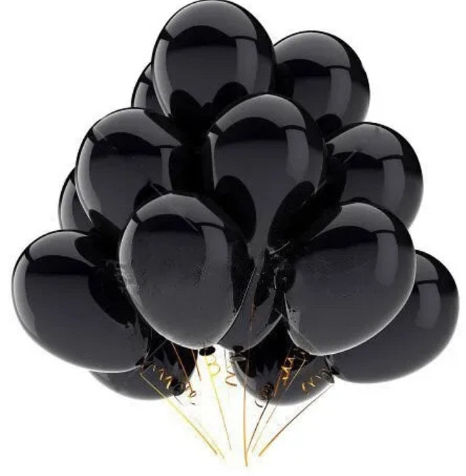 Шарики латексные черный пастель 12'' 30см Киев - изображение 1