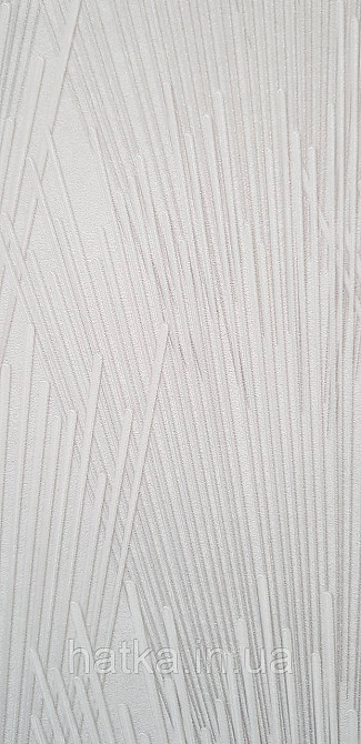 Шпалери вінілові на флізеліні Sintra Adria метрові абстракція смужки феєрверк структурні 3д білі світло-сірі Київ - фото 2