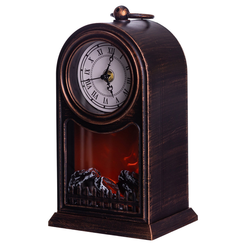 Декоративний камін-годинник LED-підсвічування USB 25×14×40 (см) CR-3-6 Київ - фото 2