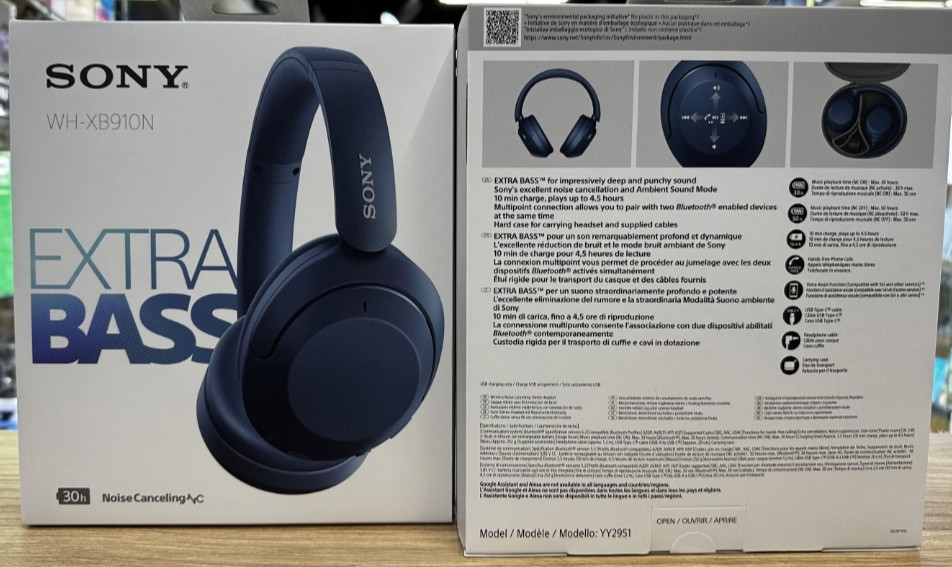 Наушники: Sony WH- XB910N Blue Харків - фото 2