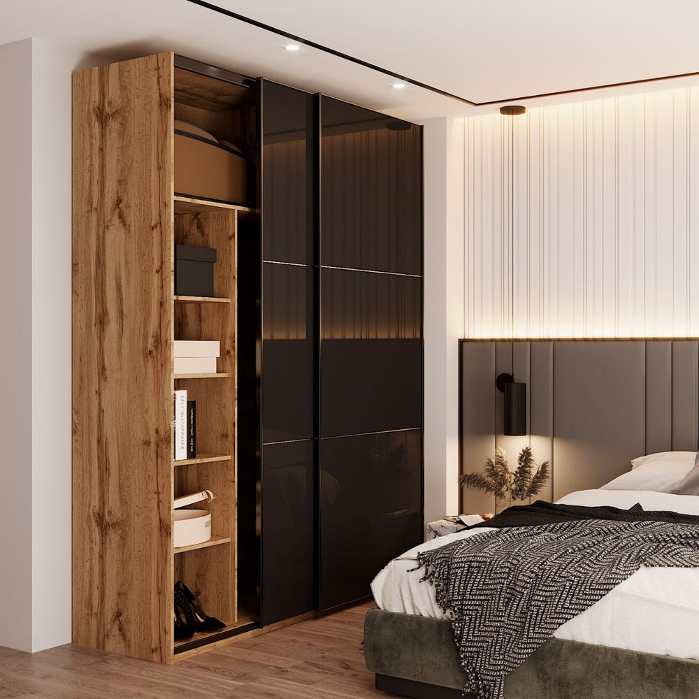 Шафа купе Doros G-Caiser Дуб Евок 2 Стекла / 3 частини 180х60х240 (DRS-011574) Львів - фото 4