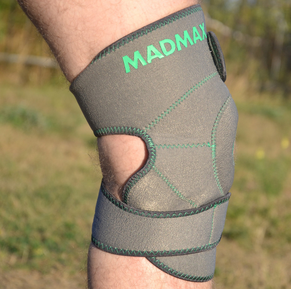 Наколінник MadMax MFA-295 Zahoprene Universal Knee Support Dark Grey/Green (1шт.) Луцк - изображение 7