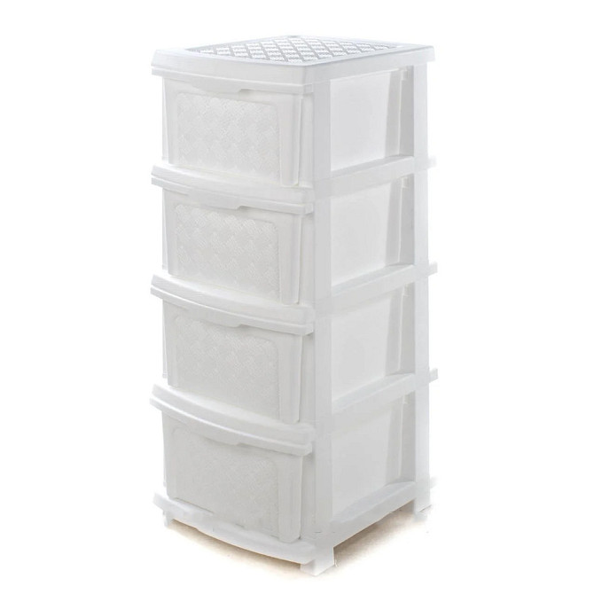 Пластиковый комод R-PLASTIC 34*40 СМ Белый Одесса - изображение 1