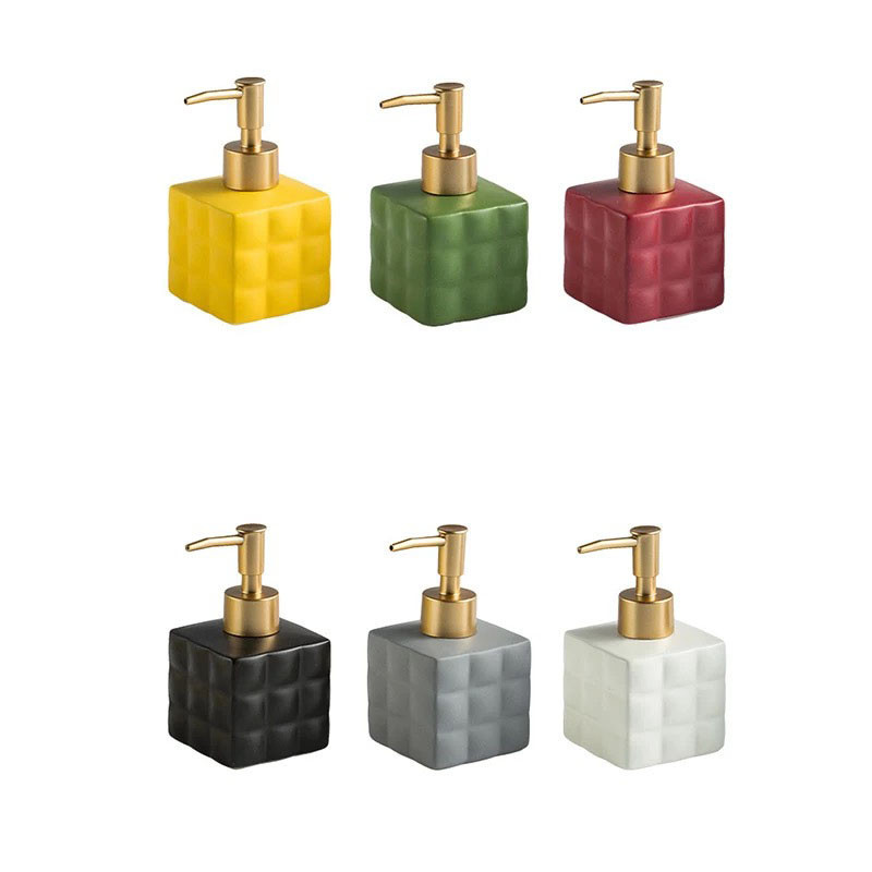 Дозатор для рідкого мила керамічний, диспенсер мила для ванної кумнати та кухні Зелений Кам'янець-Подільський - фото 4