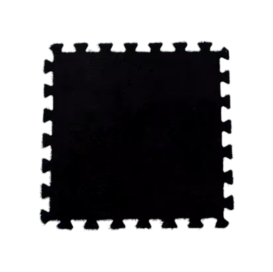 Пол-пазл плюшевый 120x150см, 20 пазлов, теплый пол, детский мат, термоковрик для дома, цвет черный Каменец-Подольский