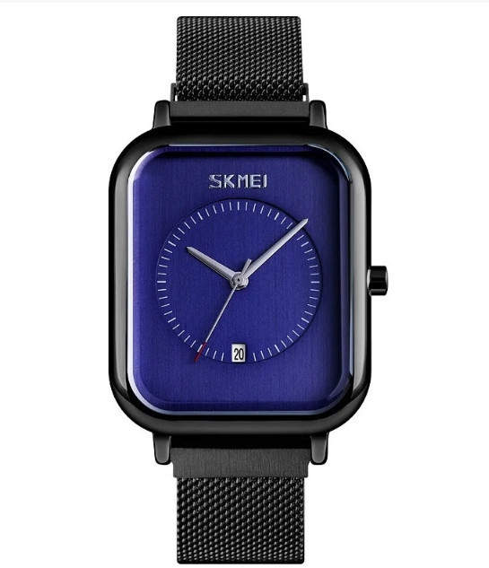 Класичний чоловічий наручний годинник Skmei 9207 Чорні з синім циферблатом Вінниця - фото 2