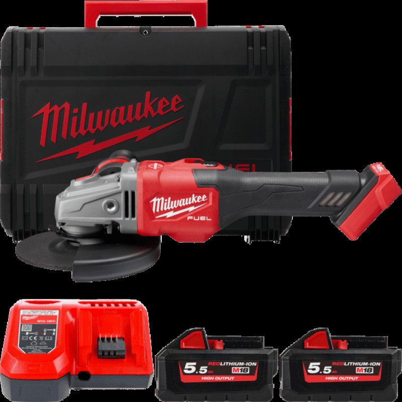 Шліфмашина кутова - болгарка акумуляторна безщіткова MILWAUKEE, M18 FHSAG125XB-552X, діаметр 125мм (4933471079) Коломия - фото 1