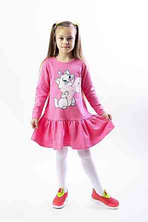 Плаття для дівчаток, рожеве, жовте, сірий меланж 134 Крохатушка одяг Київ