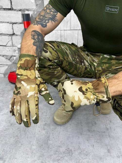 Зимові рукавички SOFSHELL з карабіном ВТ6611 Одеса - фото 1