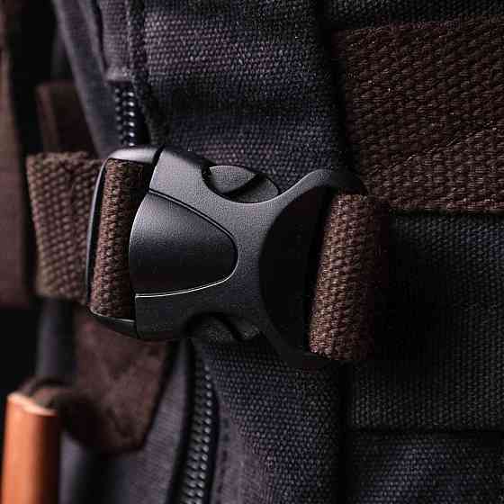 Текстильный большой дорожный рюкзак трансформер Черный (Vintage) Киев