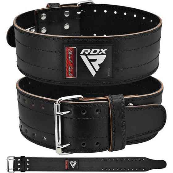 Пояс для пауерліфтингу RDX RD1 шкіряний Black S Каменское