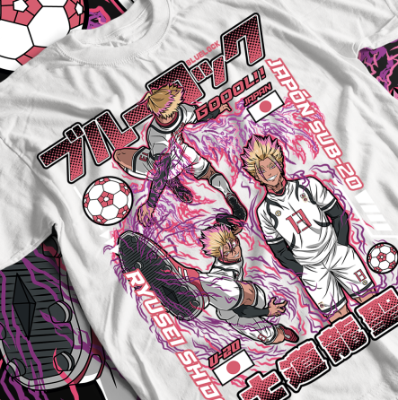 Футболка для мальчика аниме Аниме Рйусеи Схидоу Блуе оверсайз (рост от 165 до 180 ) Черний AnimeJ0577m Днепр