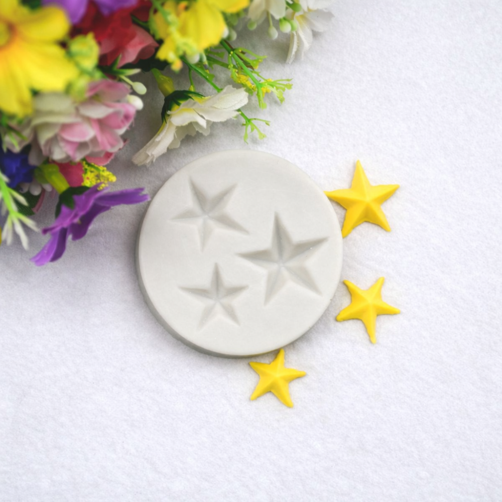 Молд силиконовый Звездочки 56 мм серый Киев - изображение 12