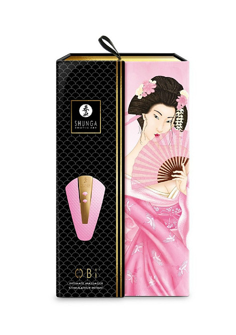 Вібратор для клітора Shunga Obi ніжно-рожевий, 11.5 см x 7 см Sex Aura Київ - фото 7