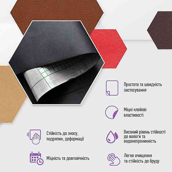 Самоклеюча екошкіра у рулоні 1.37х3м х 0.5мм Чорний SW-00001413 Дніпро