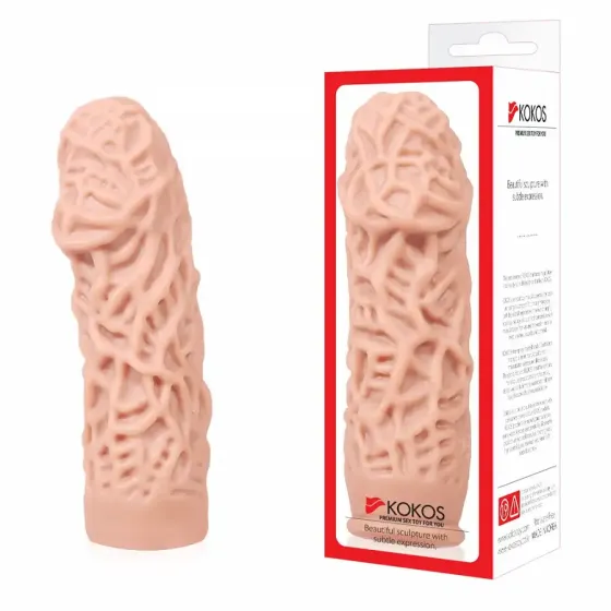 Насадка на член Kokos Extreme Sleeve ES.12 розмір M, потовщувальна, стимулюючий рельєф Львів