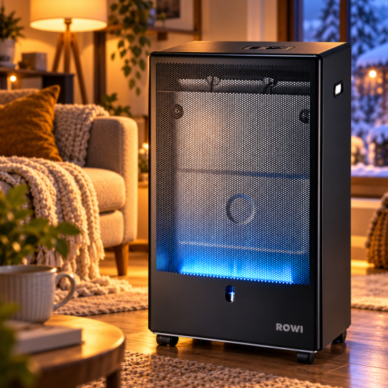 Газовий обігрівач ROWI HGO 4200/2 BFT Pro Blue Flame 4,2 кВт, 2 режими, пропан-бутан, п'єзопідпал, 50 мбар Київ