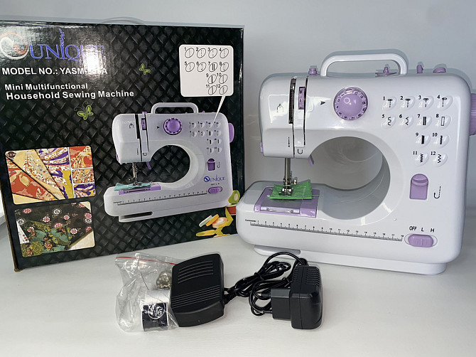Багатофункціональна портативна швейна машинка з оверлоком Digital Sewing Machine FHSM-505 Київ - фото 1