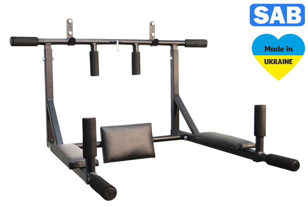 Турник брусья пресс 4в1 (до 250 кг*) от производителя SAB-Building для дома, на стену, домашний Усил Харьков - изображение 3