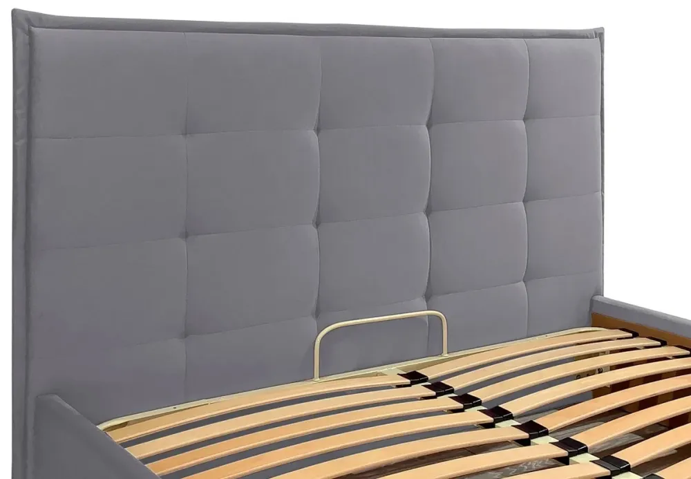 Кровать Двуспальная Moniсa Comfort 160 х 200 см Rosto 93 С подъемным механизмом и нишей для белья Серый Киев - изображение 2