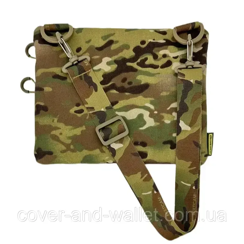 Тонка тактична сумка із міцної тканини Squadron в кольорі Multicam з велкро Київ - фото 3