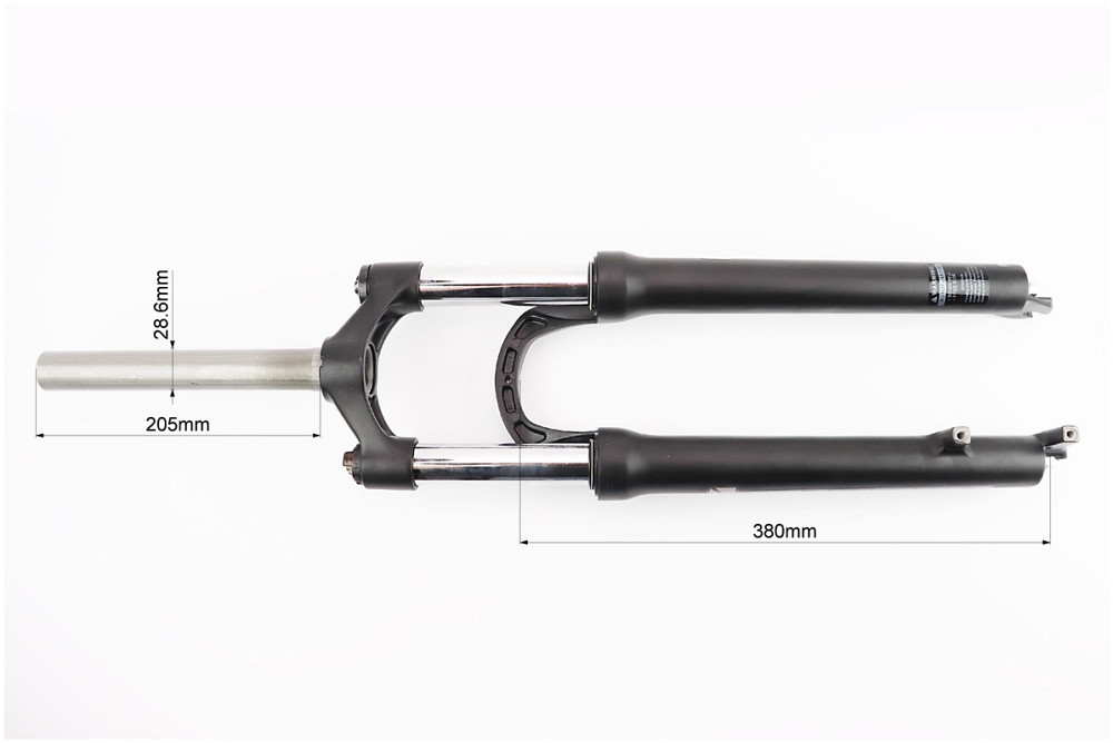 Вилка 27,5" амортизаційна, без різьби 1-1/8" (28,6мм), шток 205мм, з ходом 100мм, Disk-brake, M Lockout, алюмінієва, чорна BLOOKE XC20 Київ - фото 4