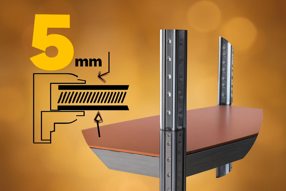 Металевий стелаж 150×75×30 см з п’ятьма міцними полицями — вантажність 175 кг на кожну полицю, виготовлено в Польщі. Львів - фото 4