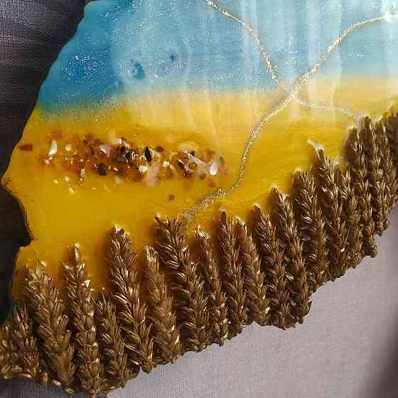 Часы настенные 130*85 см из эпоксидной смолы ручной работы 