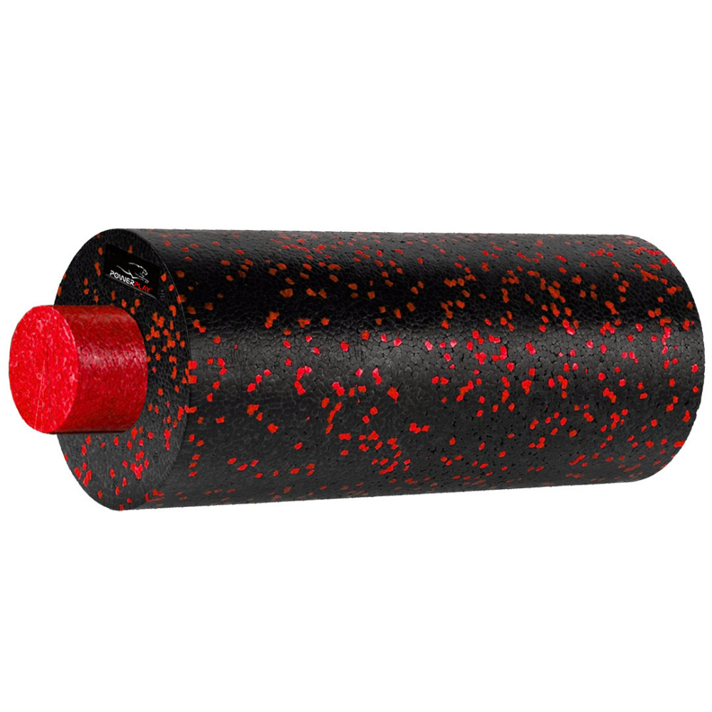 Масажний ролик (роллер) гладкий PowerPlay PP-4348 2 in 1 EPP Foam Roller Чорно/Червоний (33x14см.) Кам'янське - фото 2