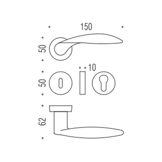 Ручка Colombo DB 31 Wing HPS титан / зол R прор. Київ