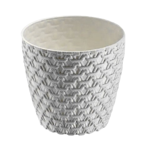 Вазон Плетіння 1,6л білий ELIF Житомир - фото 1